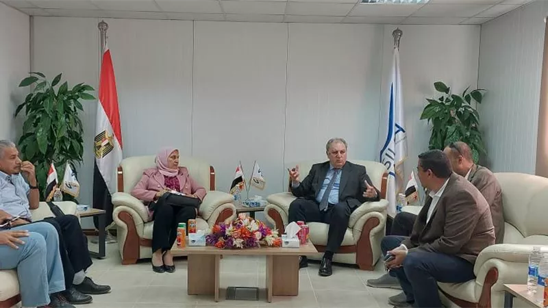 وفدً وزارة التعليم العالى فى زياره لجامعة بنى سويف التكنولوجية