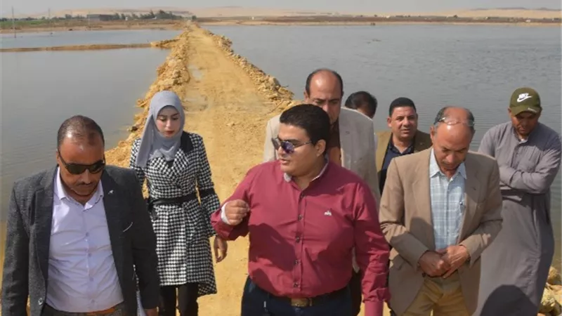 تجمع مياه مجهولة المصدر فى محافظة بنى سويف