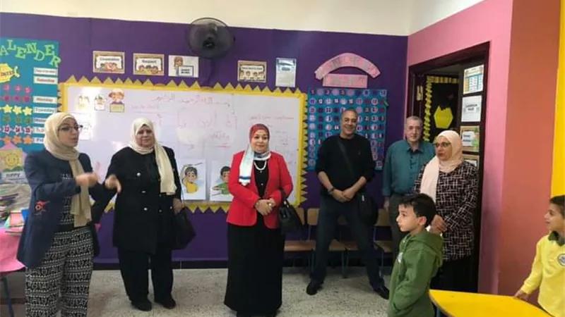 نهى حبيب تتابع مدرسة العميد محمود القارح الرسميه المتميزة بمنوف