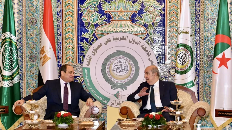 الرئيس السيسي يلتقى مع نظيره الجزائرى عبد المجيد تبون