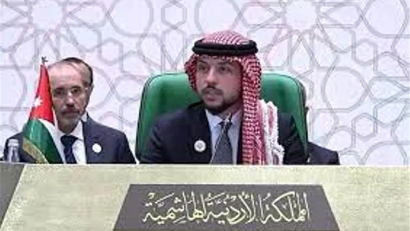 ولى عهد الأردن: مصادر المياه والطاقة تحديات مهمة امام دولنا العربية