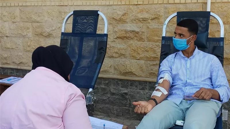 جامعة بنى سويف التكنولوجية تنظم حملة للتبرع بالدم