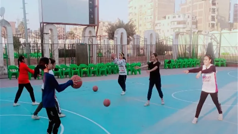 فريق كرة السلة بنات بالقليوبية يواصل تدريباته على ملاعب نادي بنها