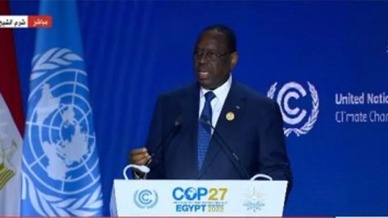 رئيس السنغال: يتوجه بالشكر للقائمين على قمة المناخ (cop27 ).. فيديو
