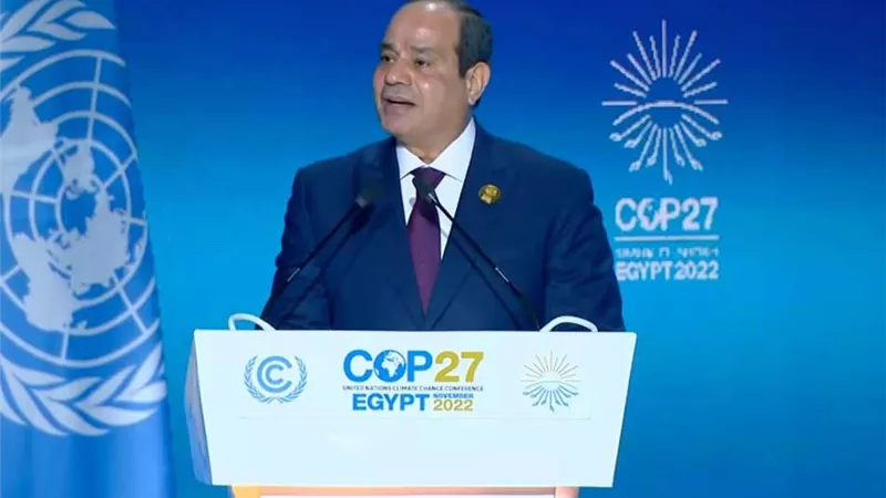 الرئيس السيسي: نتطلع أن يخرج cop27 بنتائج قوية لتعزيز العمل المناخي
