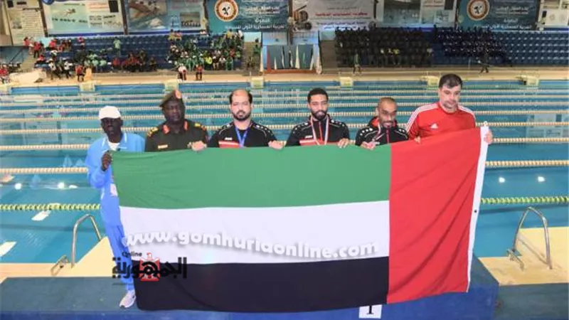 المنتخب السعودى يتصدرمنافسات البطولة العربية العسكرية الأولى للسباحة