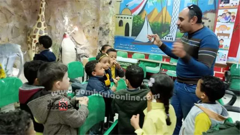 زيارة اطفال مدرسة المجاورة الأولي بالمنيا الجديدة لحديقة الحيوان