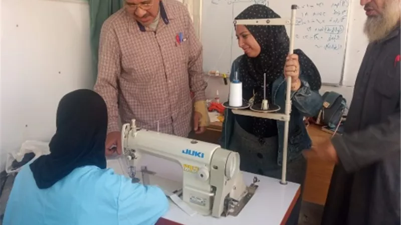 القوى العاملة تتابع التدريب المهنى بالوحدة المتنقلة بالمنوفية