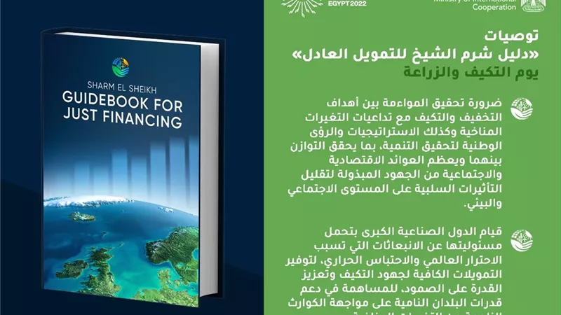 وزارة التعاون الدولي تُعلن توصيات «دليل شرم الشيخ للتمويل العادل»