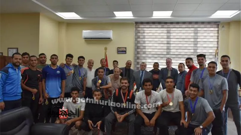 تكريم الفائزين بمهرجان الدورى الرياضى بجامعة السادات
