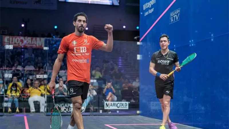 3 مصريين يتأهلون لربع نهائي بطولة سنغافورة للاسكواش