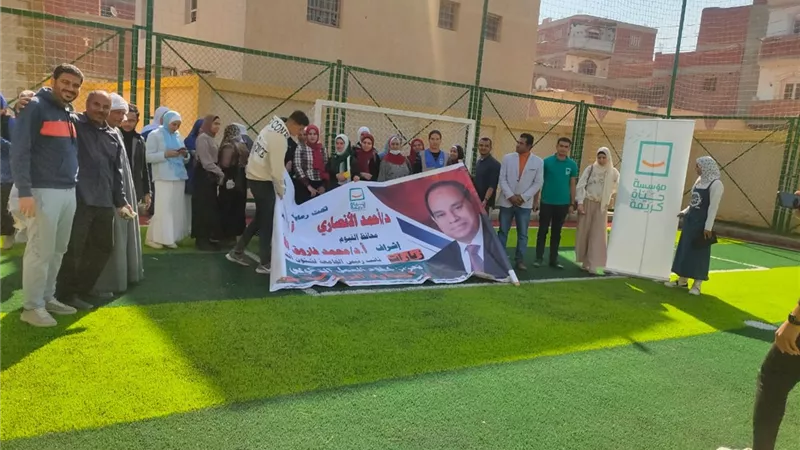 مؤسسة حياة كريمة تلتقى وفد من طلاب جامعة الفيوم