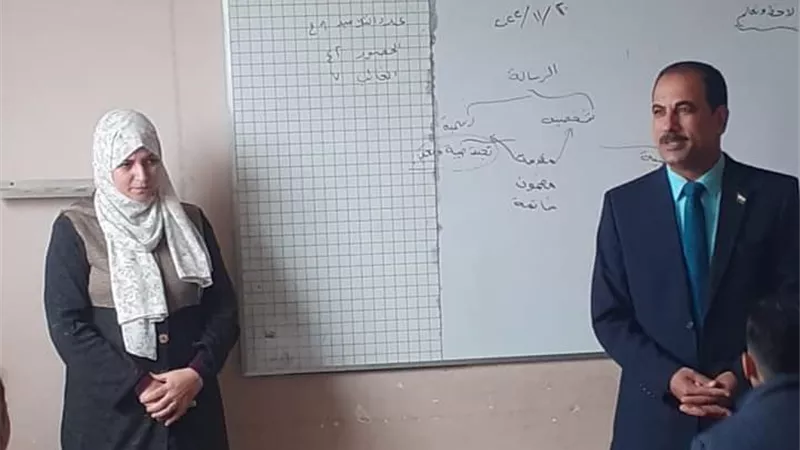 مدير تعليم الخانكة يتفقد مدارس الجبل الأصفر