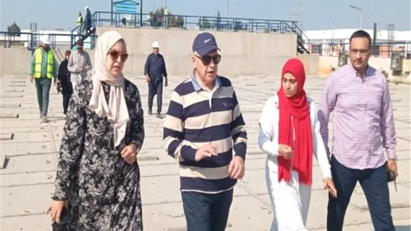 رئيس مياه القليوبية يتابع أعمال التشغيل بمحطة سرياقوس المرشحة
