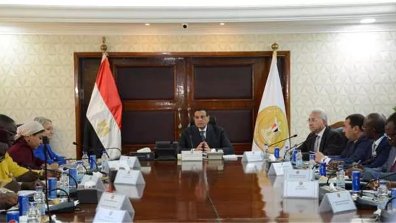 وزير التنمية المحلية يلتقي وفدا رفيع المستوى من الكاميرون