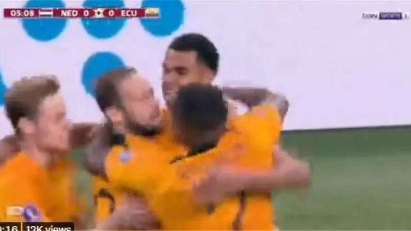 هولندا تتقدم على الاكوادور بهدف ..فيديو