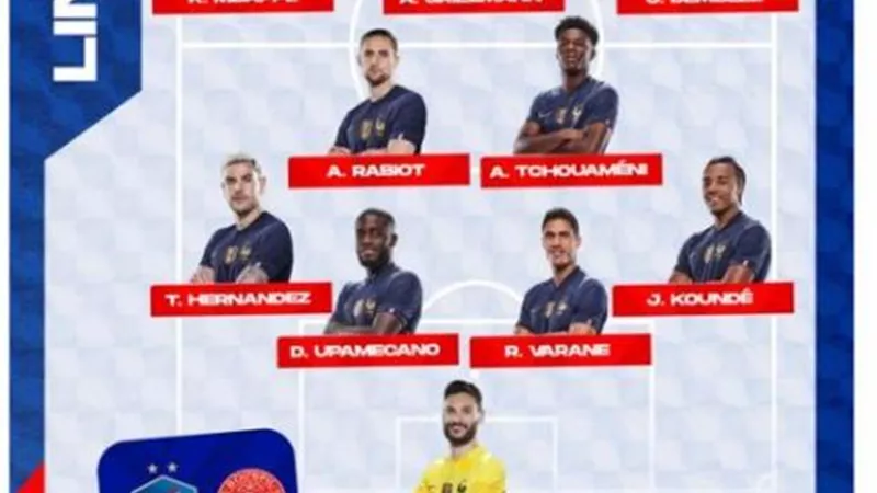 3 تغييرات فى تشكيل فرنسا لمواجهة الدنمارك بكأس العالم