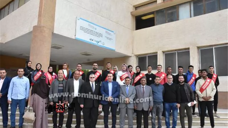 نائب رئيس جامعة السادات يتفقد مارثون إنتخابات إتحاد الطلاب