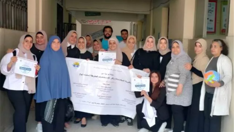 تمريض حلوان تنظم حملة لمقاومة الميكروبات وآثار الاستخدامات المفرطة