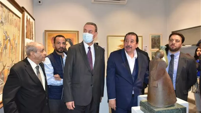 صور.. السفير الفلسطيني يفتتح معرض الفنانين التشكيليين العرب