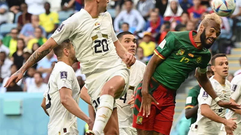 تشوبو موتينج يسجل التعادل للكاميرون أمام صربيا بكأس العالم.. فيديو