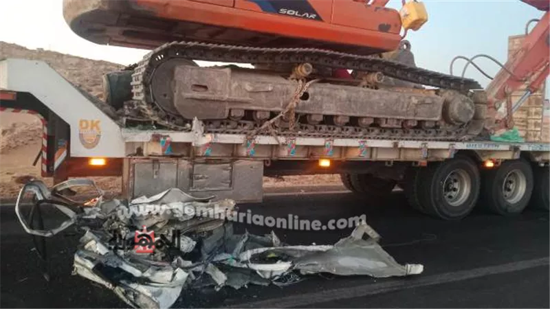 مصرع واصابة 8 اشخاص فى تصادم ميكروباص سياحى بطريق المطار