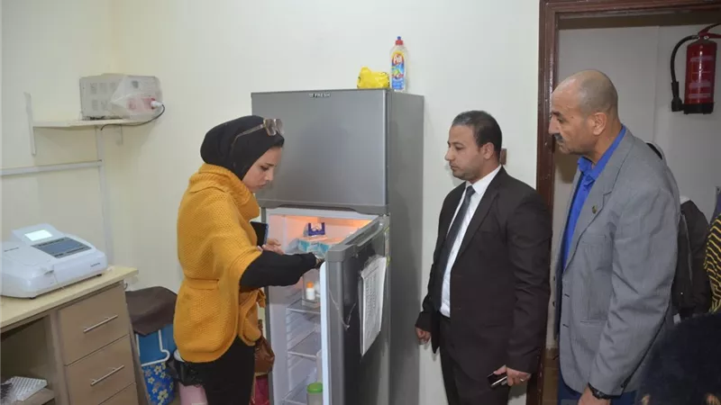 غلق ثلاجة لحفظ اللحوم ببنى سويف