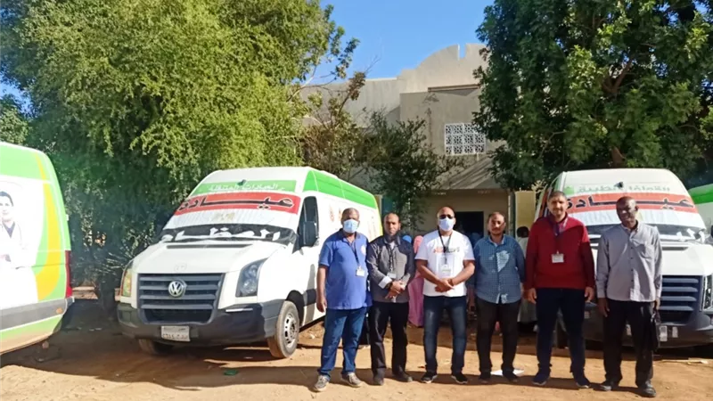 إجراء الكشف والعلاج المجانى لـ 3269 مواطن ومواطنة بالقوافل الطبية