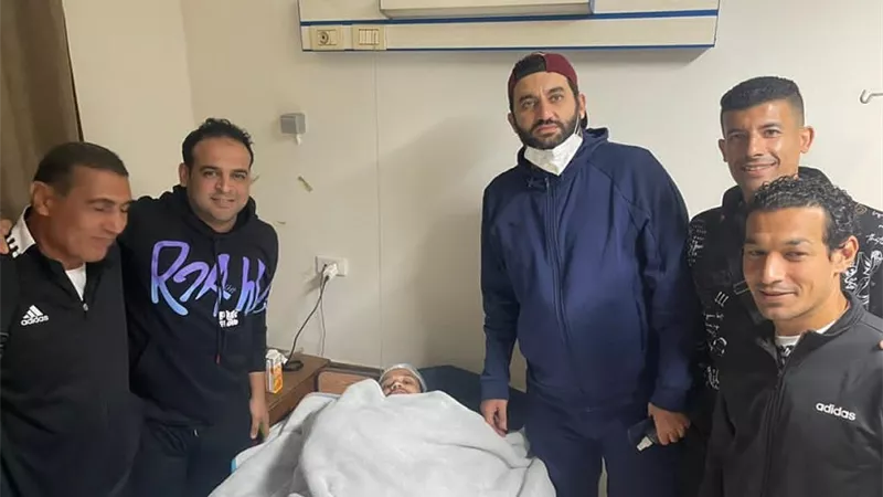 الجهاز الفني واللاعبين يؤازرون مدافع السكة الحديد بعد عملية الصليبي