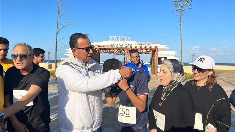 طب المنصورة الجديدة تنظم الماراثون السنوي للجامعة