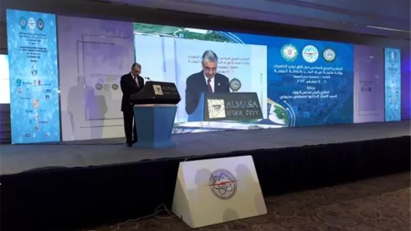 وزير الكهرباء يلقي كلمة في افتتاح المنتدى العربي السادس