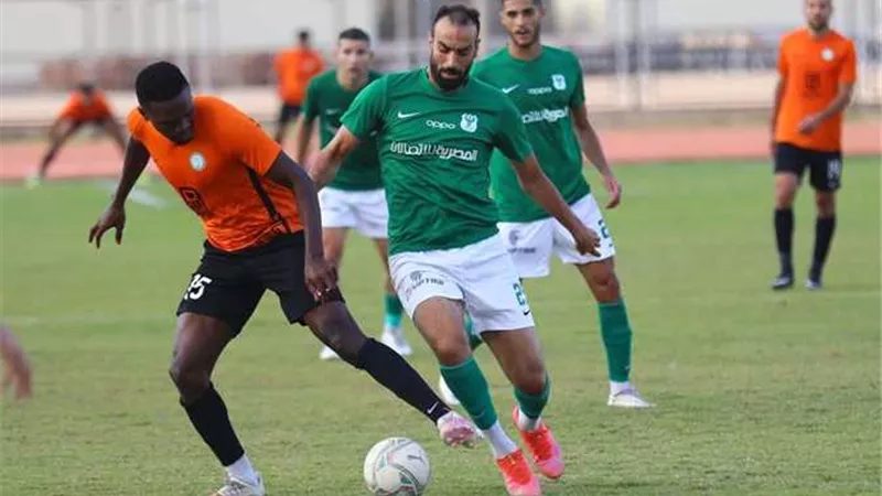 الشوط الأول.. المصرى والبنك الاهلى يتعادلان سلبياً