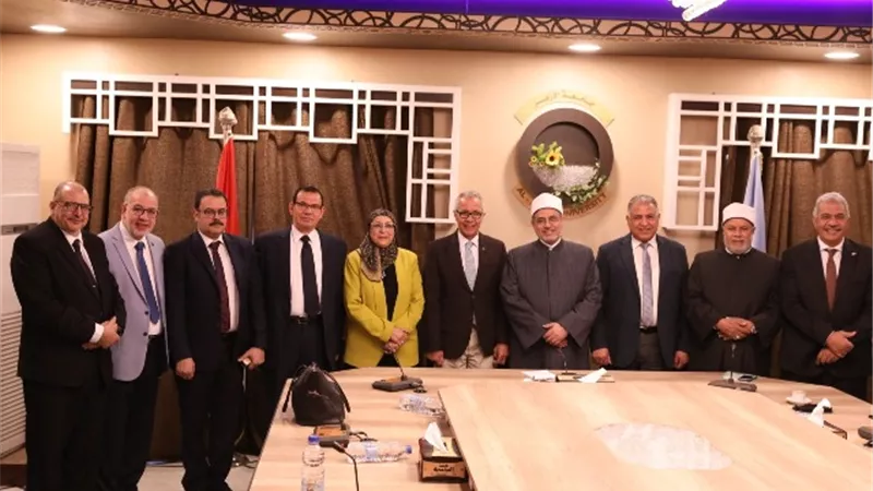 رئيس جامعة الأزهر يستقبل فريق ضمان الجودة لمراجعة برنامج أصول الدين