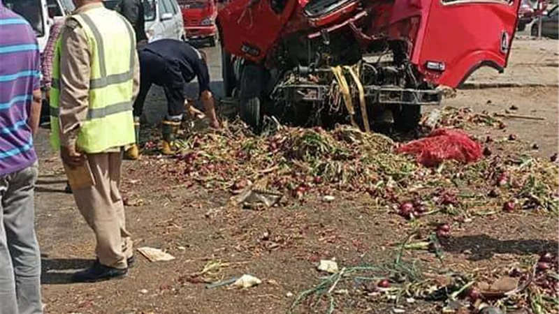شلل تام فى طريق مصر الأسكندرية الزراعي أثر وقوع حادث