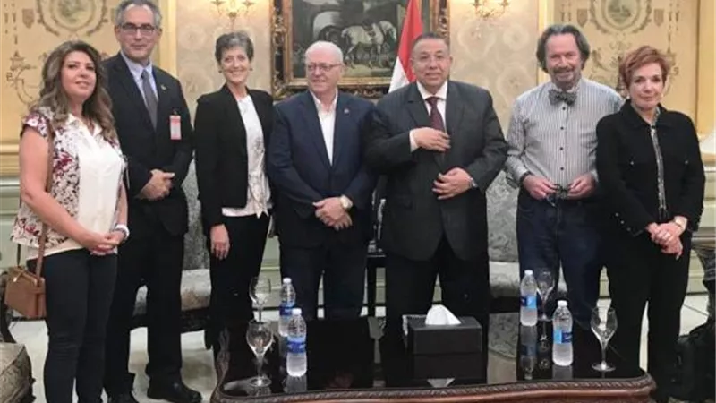 وكيل مجلس النواب يستقبل رئيس مجلس الشيوخ الكندى