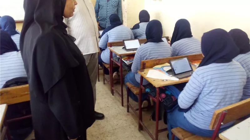 نسبة الاداء الاليكترونى لطلاب الصف الاول الثانوى 77.5% بتعليم الجيزة