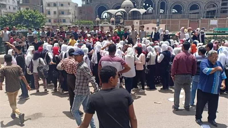بالصور .. اعتراض طلاب البحيرة على سقوط السيستم
