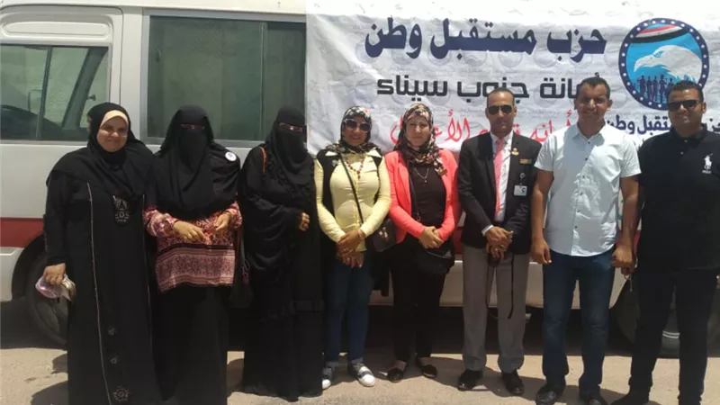 بالصور.. مستقبل وطن ينظم قوافل طيبه لوديان جنوب سيناء