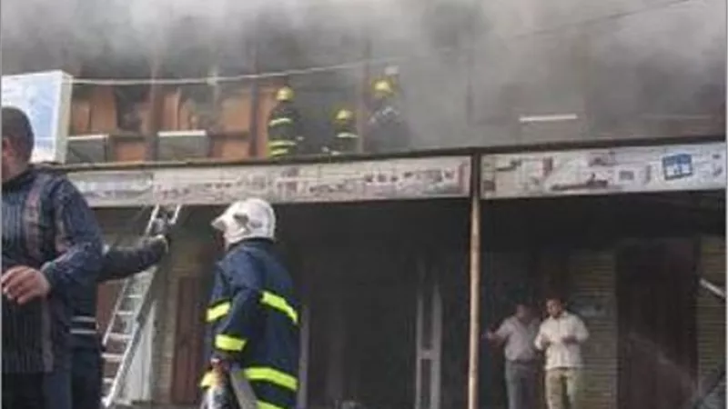حريق بمحل مشويات فى البحيرة