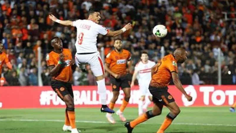 لاعبو الزمالك واسرهم فى مواجهة نهضة بركان بنهائى الكونفيدرالية