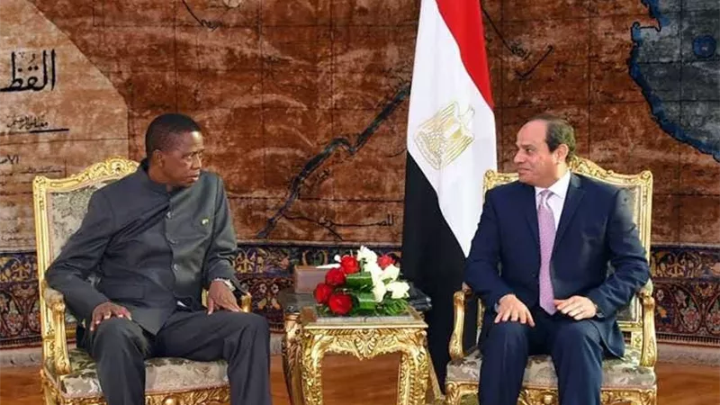 الرئيس السيسى يبحث مع نظيره الزامبى الملفات المتعلقة بالاتحاد الأفريقي خلال اتصال هاتفى