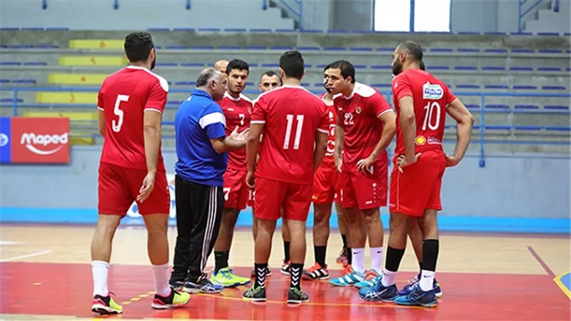 رجال يد الاهلى يستعد لمواجهة سبورتنج