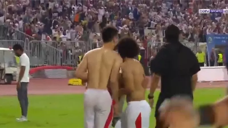 صور.. احتفالات لاعبى الزمالك بالفوز بالكونفدرالية
