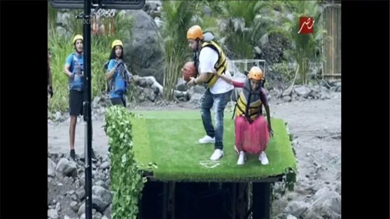 وقعة استراتيجية لاحمد رزق فى الشلال مع رامز