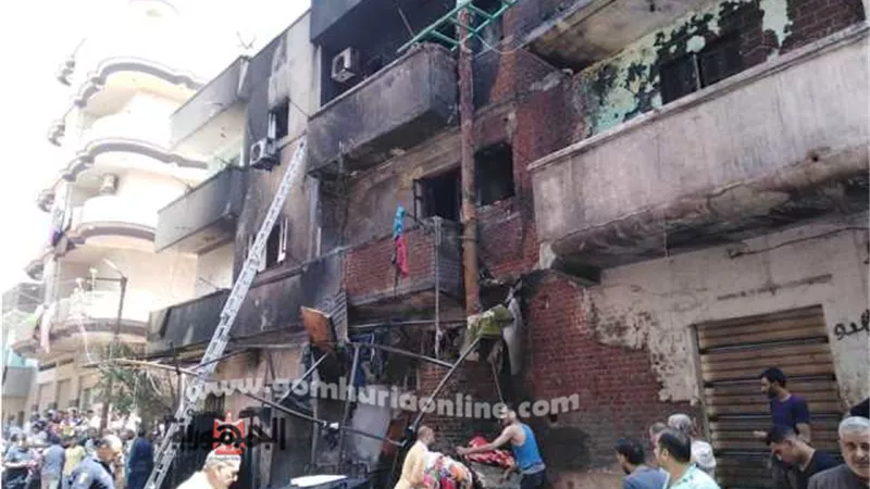عاجل..انفجار خزان وقود بمخبز بكفرالشيخ يصيب 11 شخص بالاختناق ويحرق شقق مجاورة