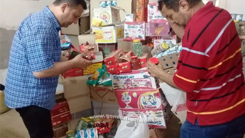 ضبط مواد غذائية منتهية الصلاحية بالاسماعيلية