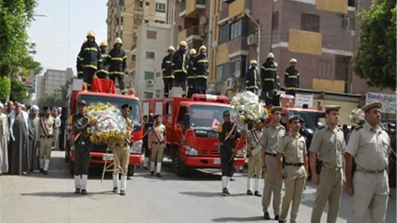 جنازة عسكرية لـ3 شهداء من ابناء سوهاج