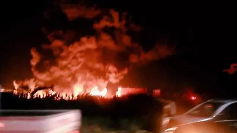 حريق هائل بمصنع بلاستيك بالدقهلية.. صور