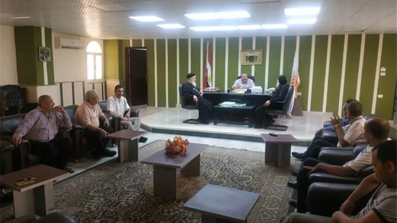 رئيس مدينة رأس سدر يستقبل وفد من كنيسة مارجرجس و مارمينا برأس سدر للتهنئة بعيد الفطر المبارك