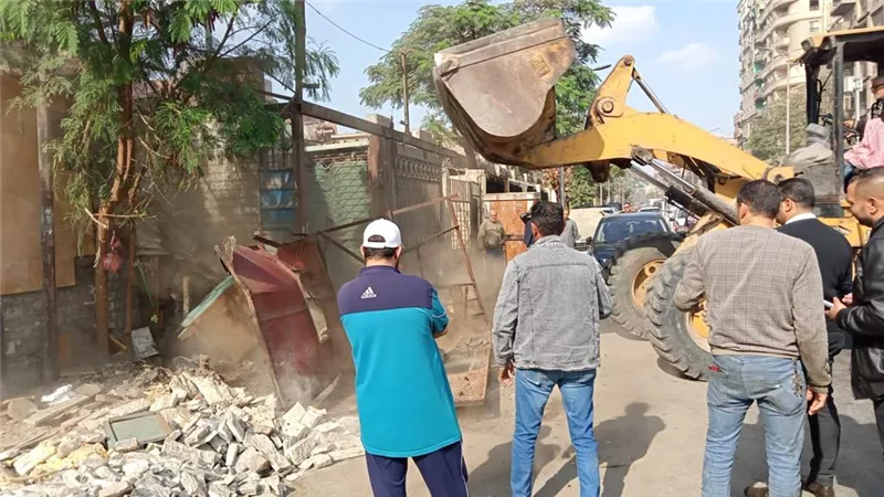 حملة اشغالات مكبرة لجنوب الجيزة بقطاع المنيب وميدان الجيزة